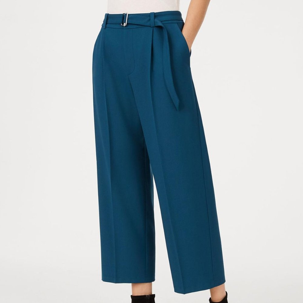 Club Monaco High-waisted Turquoise Trousers